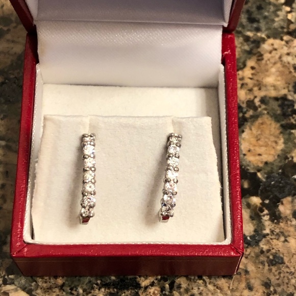 Crystal Loop Earrings - Picture 2 of 6